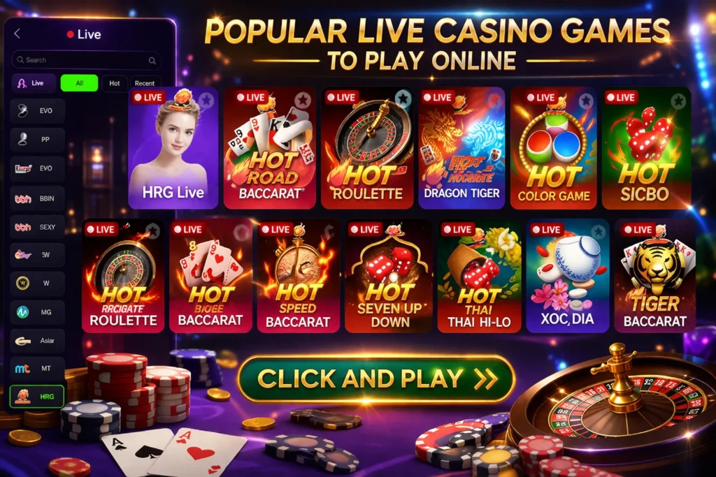 Live dealer games to be played